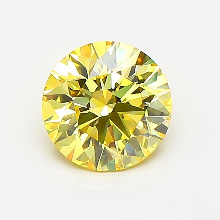 1.12 Ct. Fancy Vivid Yellow Round Lab Grown Diamond