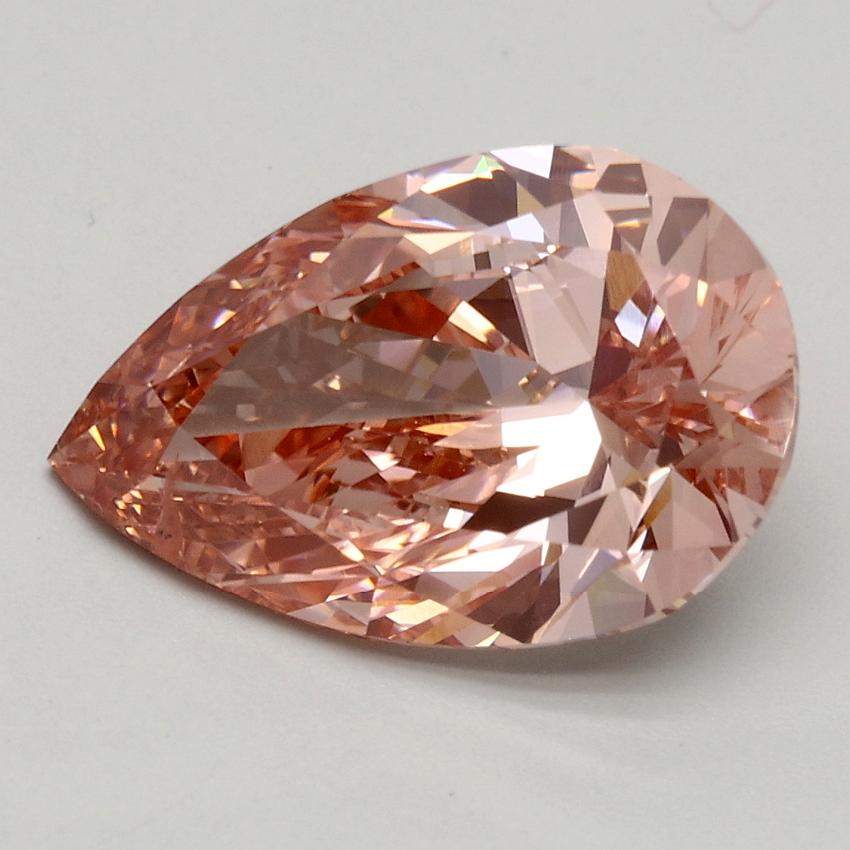 3.21 Ct. Fancy Intense Pink Pear Lab Grown Diamond