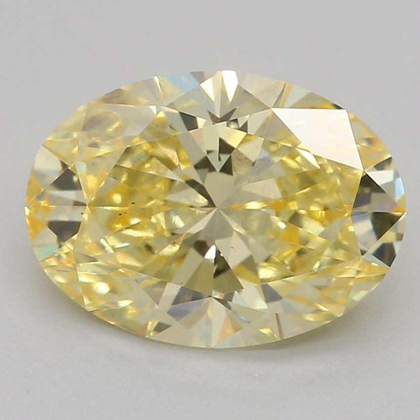 1.59 Ct. Fancy Intense Yellow Oval Lab Grown Diamond