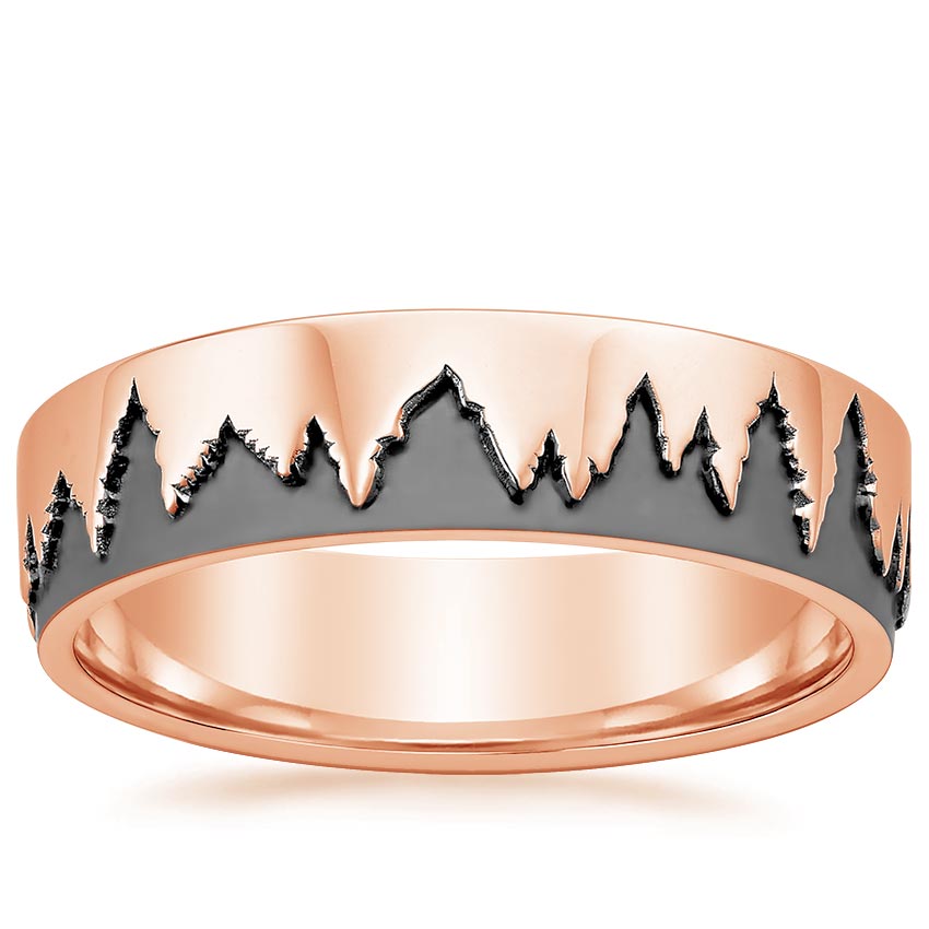 Rose Gold Evergreen Wedding Ring