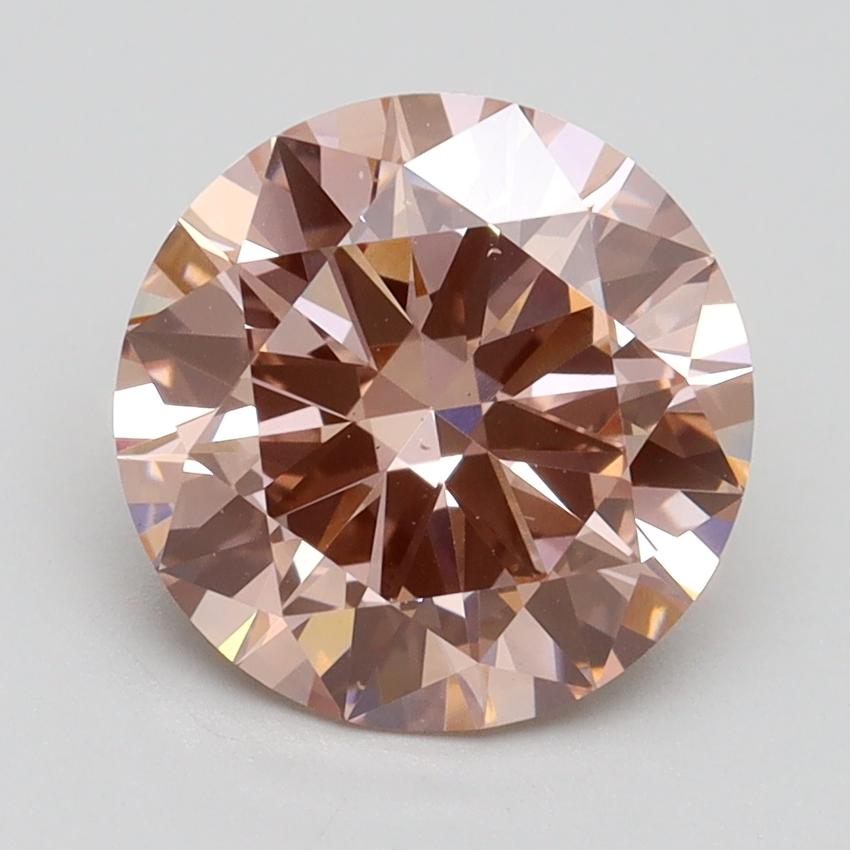 2.51 Ct. Fancy Intense Pink Round Lab Grown Diamond