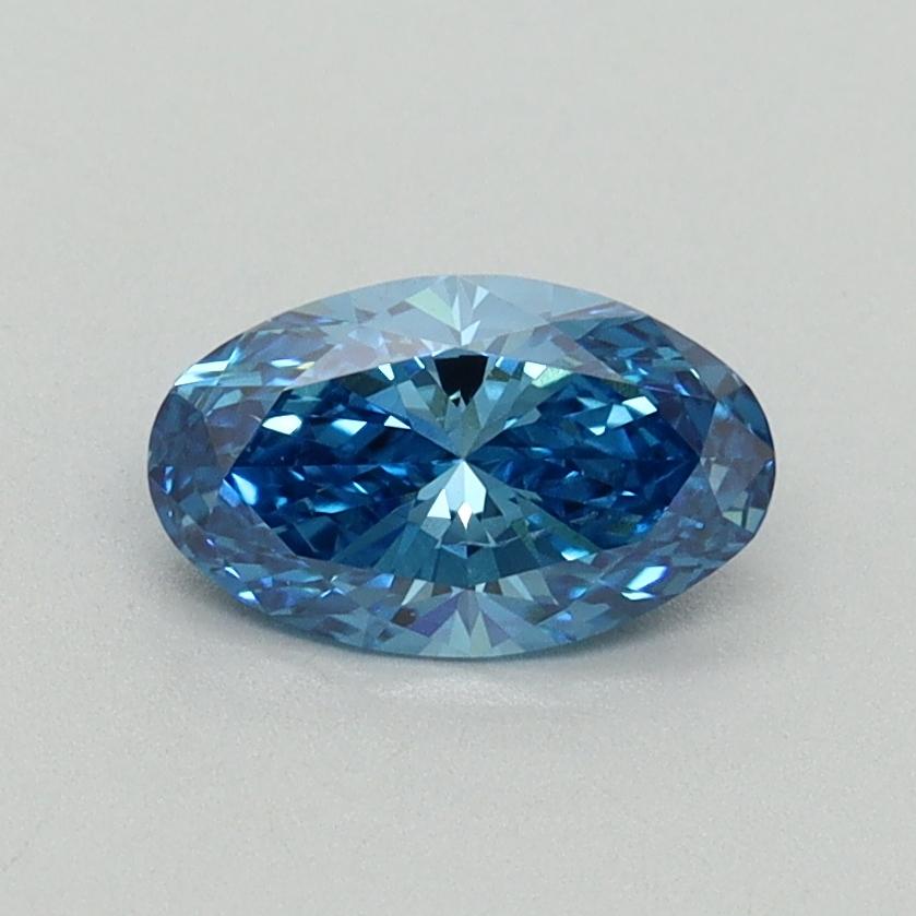 0.71 Ct. Fancy Vivid Blue Oval Lab Grown Diamond