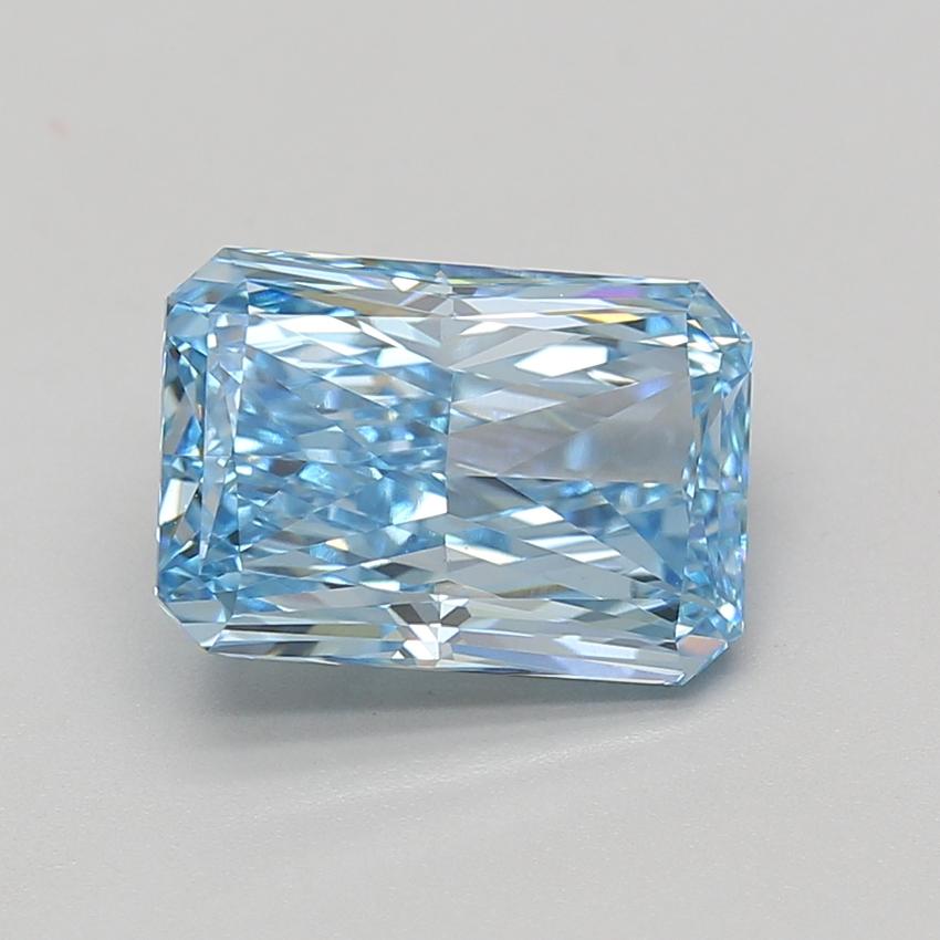 4.08 Ct. Fancy Vivid Blue Radiant Lab Grown Diamond