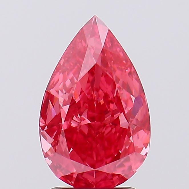 2.55 Ct. Fancy Vivid Pink Pear Lab Grown Diamond