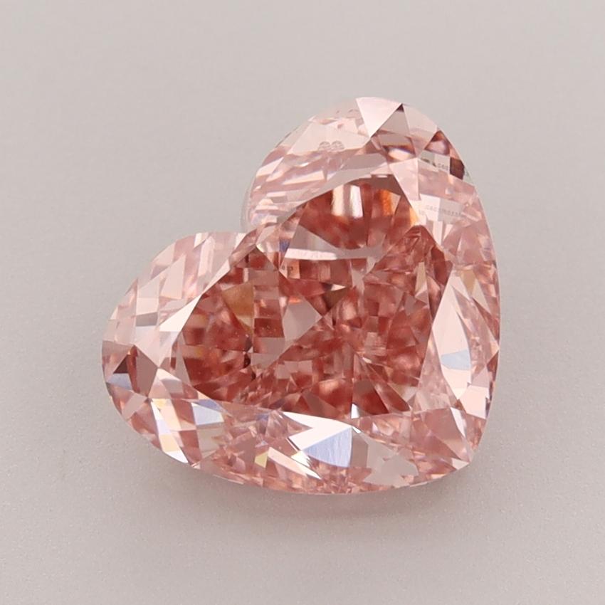 2.90 Ct. Fancy Vivid  Pink Heart Lab Grown Diamond