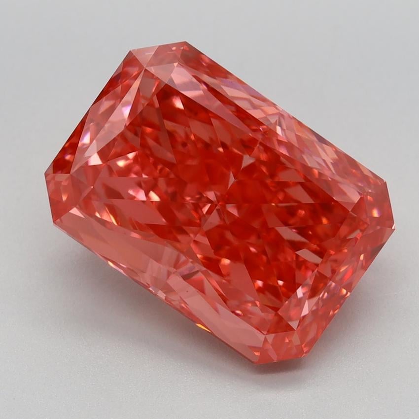 5.44 Ct. Fancy Vivid Pink Radiant Lab Grown Diamond