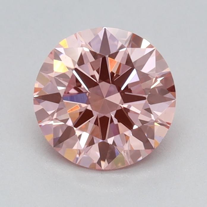 0.68 Ct. Fancy Vivid Pink Round Lab Grown Diamond