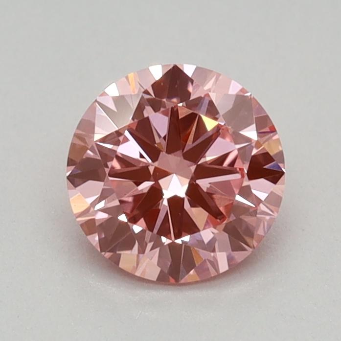 0.41 Ct. Fancy Vivid Pink Round Lab Grown Diamond