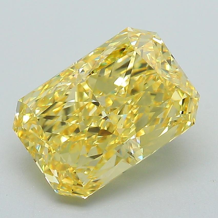 3.47 Ct. Fancy Vivid Yellow Radiant Lab Grown Diamond