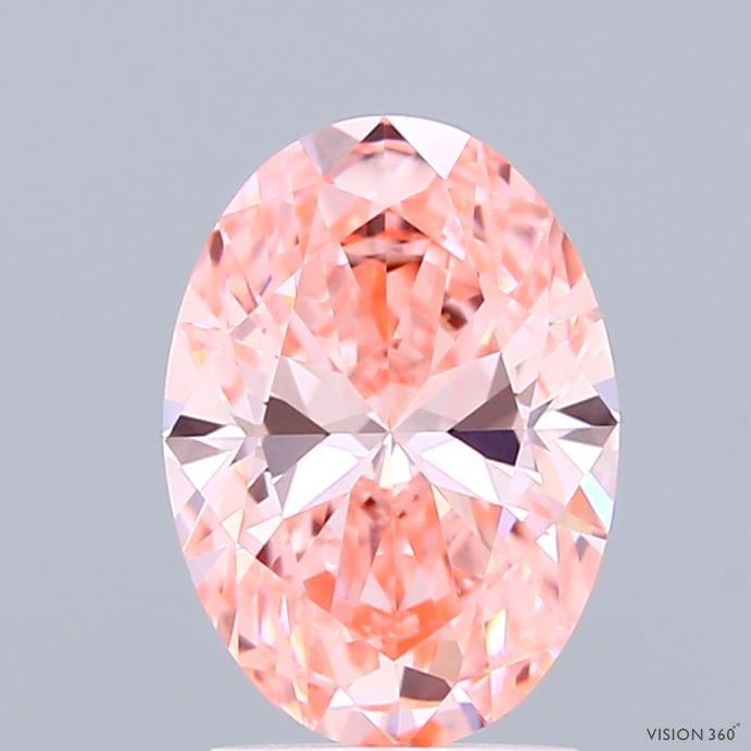 1.53 Ct. Fancy Vivid Pink Oval Lab Grown Diamond