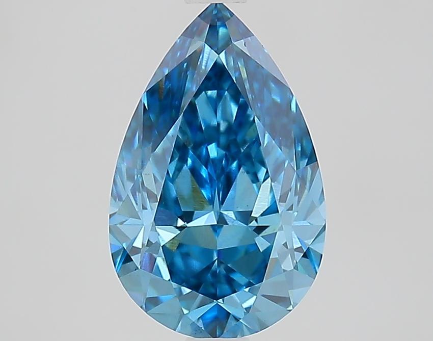 2.17 Ct. Fancy Vivid Blue Pear Lab Grown Diamond