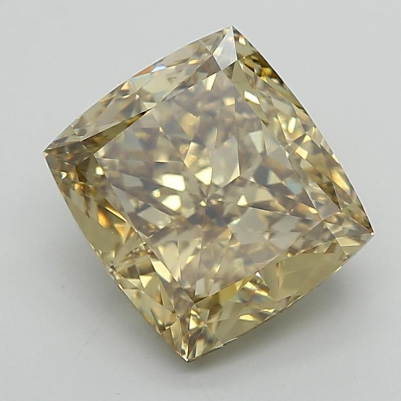 5.53 Ct. Fancy Vivid  Yellow Cushion Lab Grown Diamond