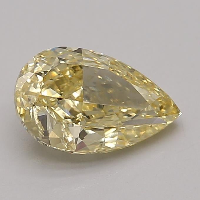 1.58 Ct. Fancy Vivid Yellow Pear Lab Grown Diamond