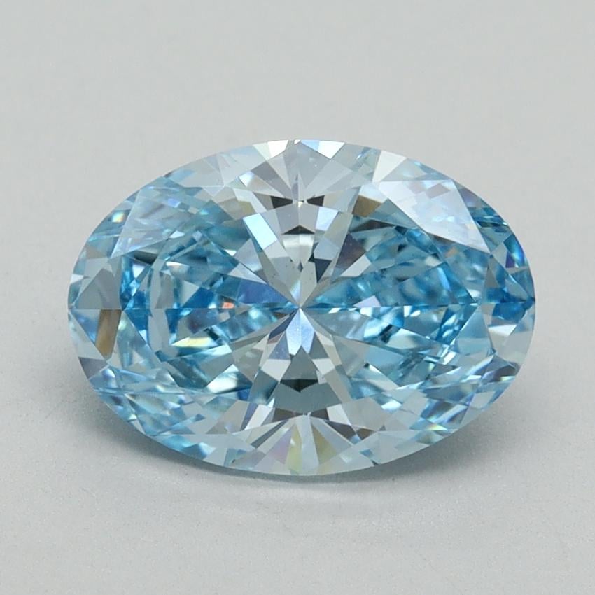 2.05 Ct. Fancy Vivid Blue Oval Lab Grown Diamond