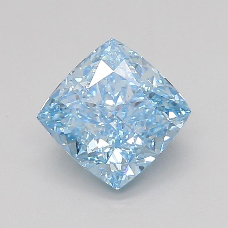 2.06 Ct. Fancy Vivid Blue Cushion Lab Grown Diamond
