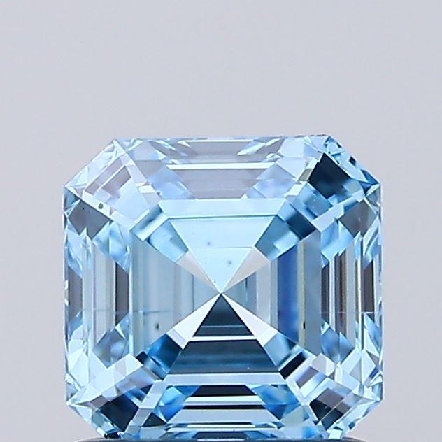 1.05 Ct. Fancy Intense Blue Asscher Lab Grown Diamond
