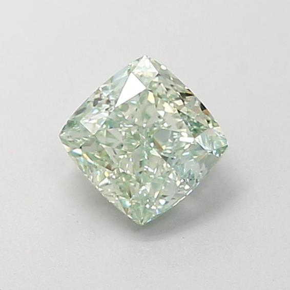 0.82 Ct. Fancy Yellowish Green Cushion Lab Grown Diamond