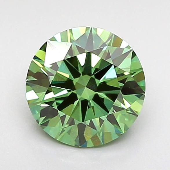 1.24 Ct. Fancy Vivid  Green Round Lab Grown Diamond