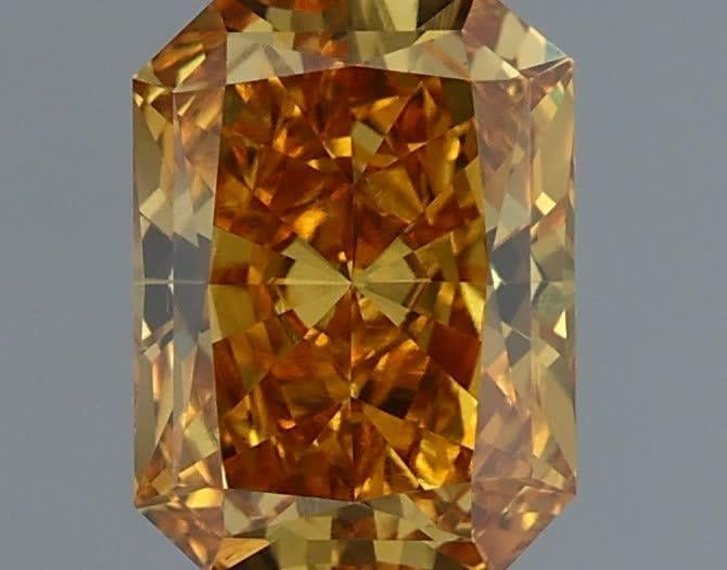 1.06 Ct. Fancy Vivid Yellow Radiant Lab Grown Diamond