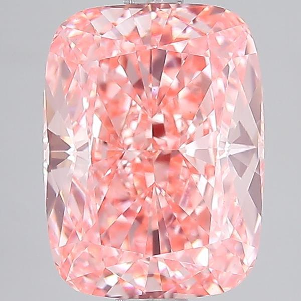 4.07 Ct. Fancy Vivid Pink Cushion Lab Grown Diamond