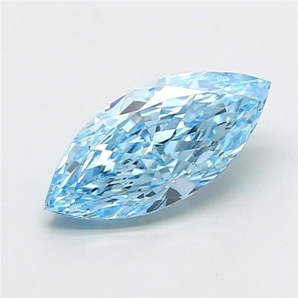 1.21 Ct. Fancy Vivid Blue Marquise Lab Grown Diamond