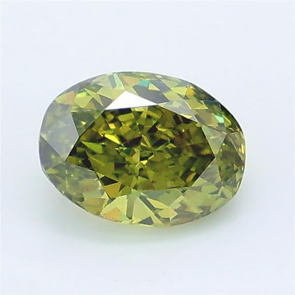 1.27 Ct. Fancy Vivid Green Oval Lab Grown Diamond