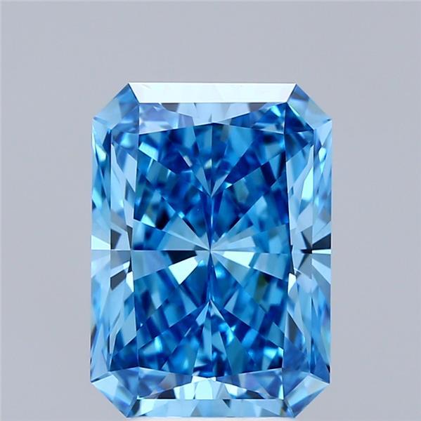 4.24 Ct. Fancy Vivid Blue Radiant Lab Grown Diamond