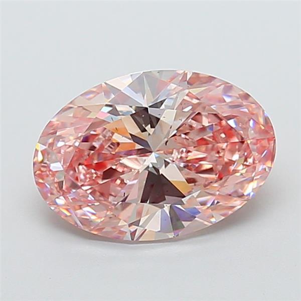 4.01 Ct. Fancy Intense Pink Oval Lab Grown Diamond