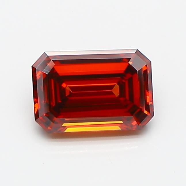 0.96 Ct. Fancy Vivid Orange Emerald Lab Grown Diamond