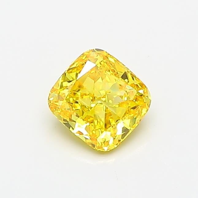 0.56 Ct. Fancy Vivid Yellow Cushion Lab Grown Diamond