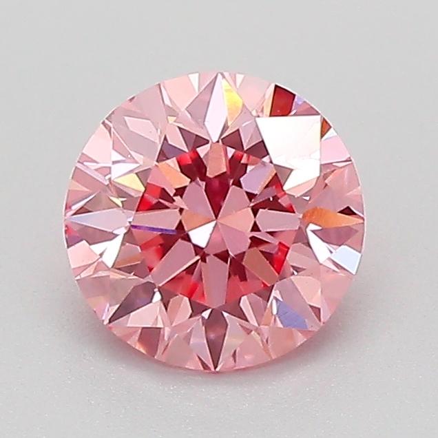 0.85 Ct. Fancy Intense Pink Round Lab Grown Diamond