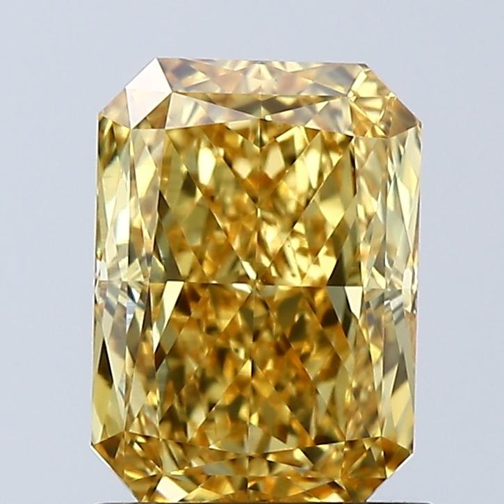 1.58 Ct. Fancy Vivid Yellow Radiant Lab Grown Diamond