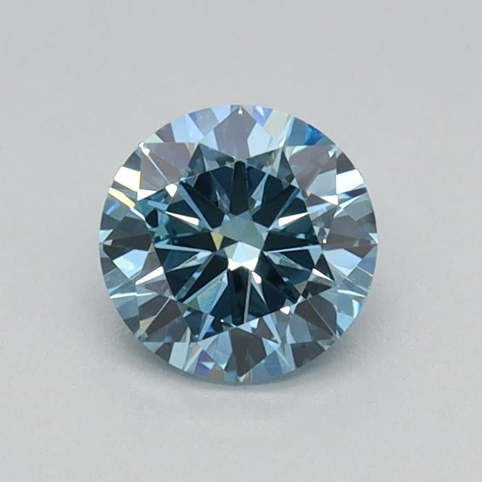 0.41 Ct. Fancy Vivid Blue Round Lab Grown Diamond