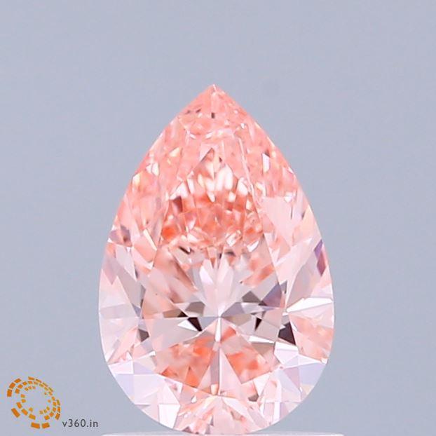 1.00 Ct. Fancy Vivid Pink Pear Lab Grown Diamond