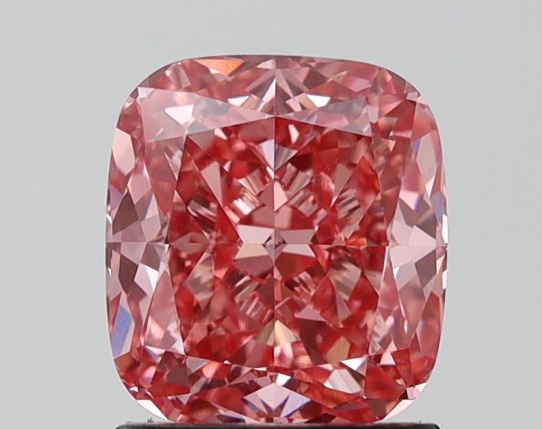 2.19 Ct. Fancy Vivid Pink Cushion Lab Grown Diamond