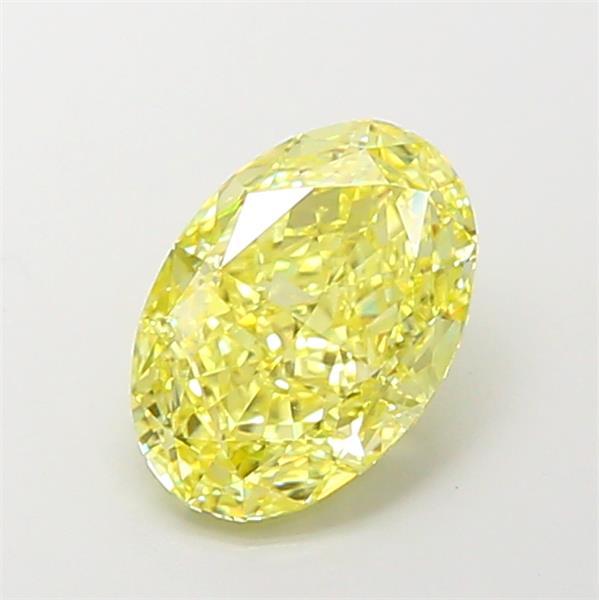 3.08 Ct. Fancy Intense Yellow Oval Lab Grown Diamond