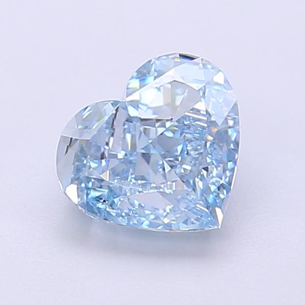 1.33 Ct. Fancy Vivid Blue Heart Lab Grown Diamond