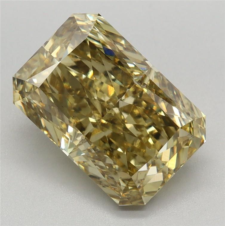 3.16 Ct. Fancy Intense Greyish Yellow Radiant Lab Grown Diamond