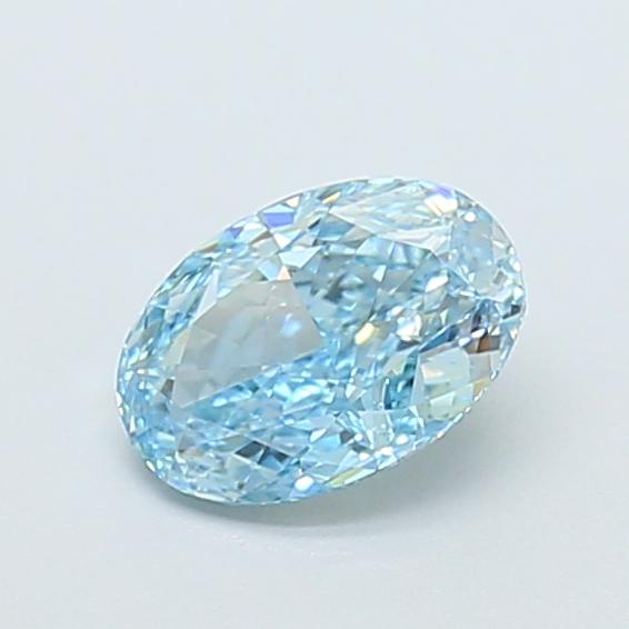 1.21 Ct. Fancy Vivid Blue Oval Lab Grown Diamond