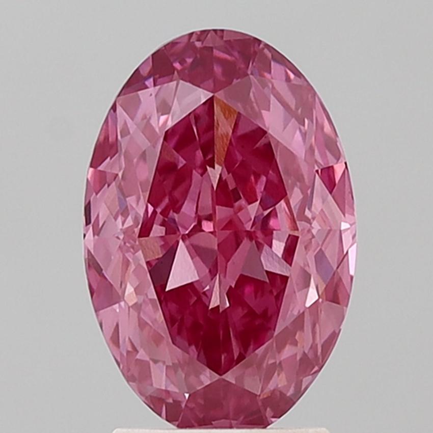 3.02 Ct. Fancy Vivid Pink Oval Lab Grown Diamond