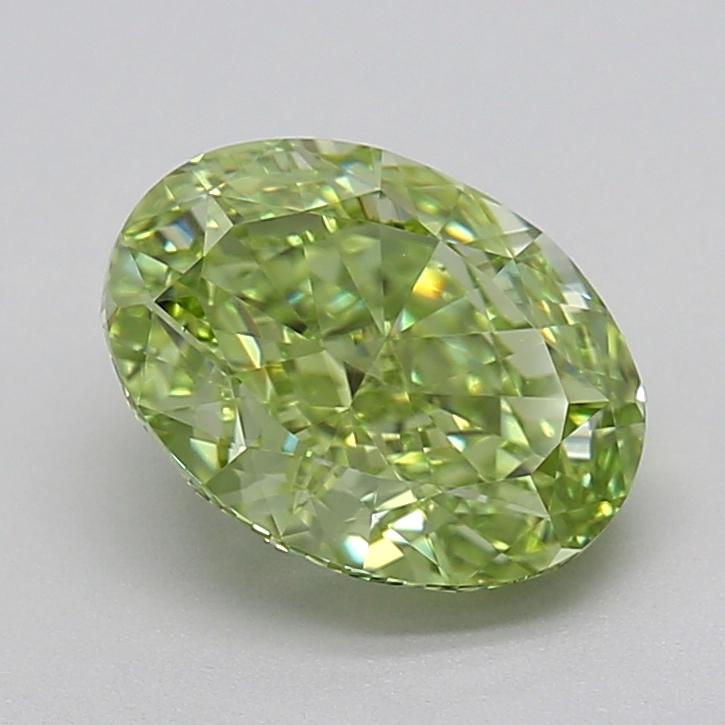 2.05 Ct. Fancy Vivid  Green Oval Lab Grown Diamond