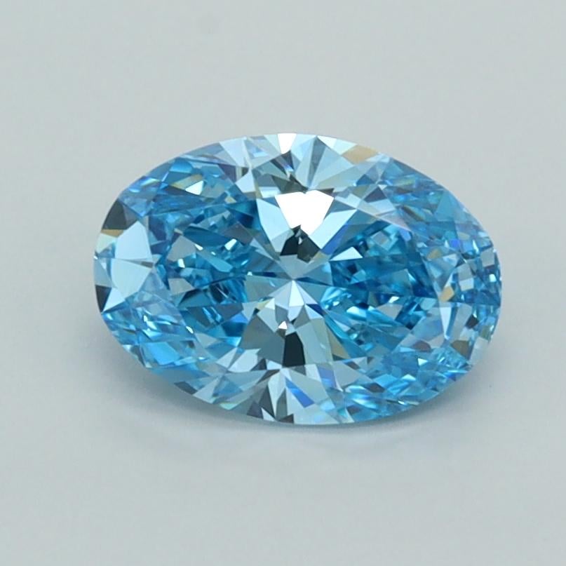 1.02 Ct. Fancy Vivid  Blue Oval Lab Grown Diamond