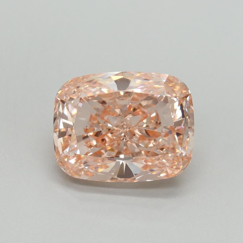 4.00 Ct. Fancy Vivid Pink Cushion Lab Grown Diamond