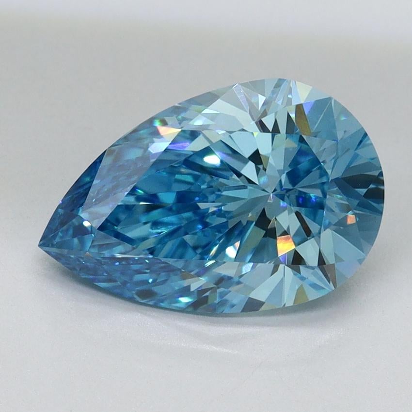 2.57 Ct. Fancy Vivid Blue Pear Lab Grown Diamond