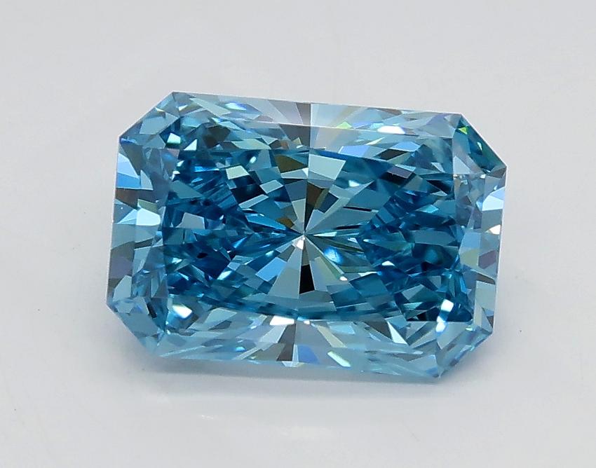 1.53 Ct. Fancy Vivid Blue Radiant Lab Grown Diamond