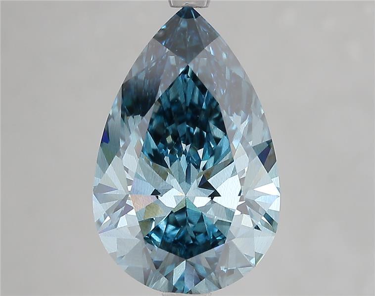 5.11 Ct. Fancy Vivid Blue Pear Lab Grown Diamond