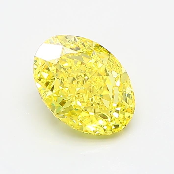 1.37 Ct. Fancy Vivid Yellow Oval Lab Grown Diamond