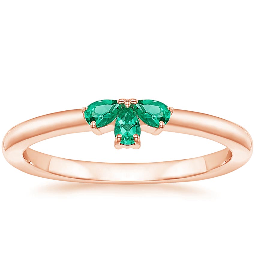Rose gold diamond engagement ring with surprise diamond details