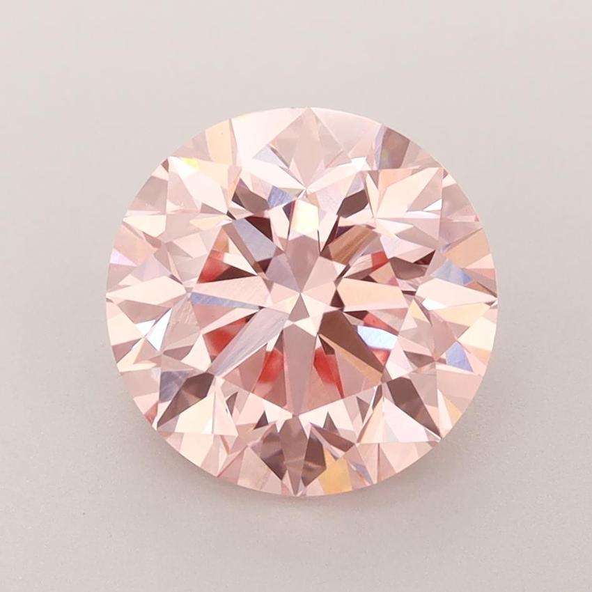 3.02 Ct. Fancy Vivid Pink Round Lab Grown Diamond