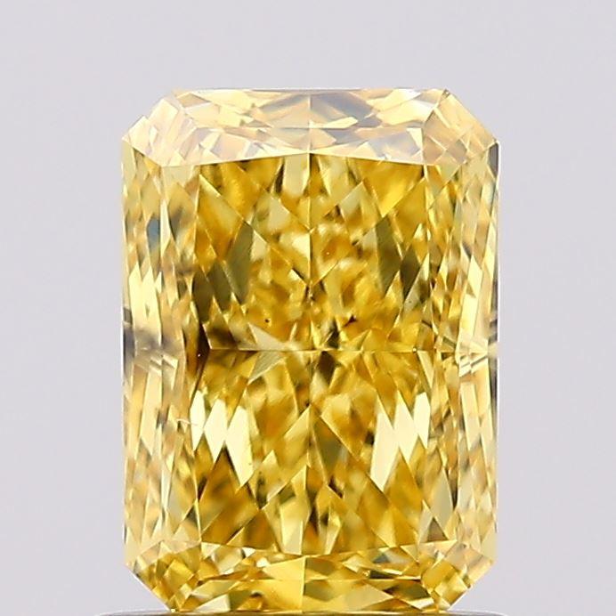 1.03 Ct. Fancy Vivid Yellow Radiant Lab Grown Diamond